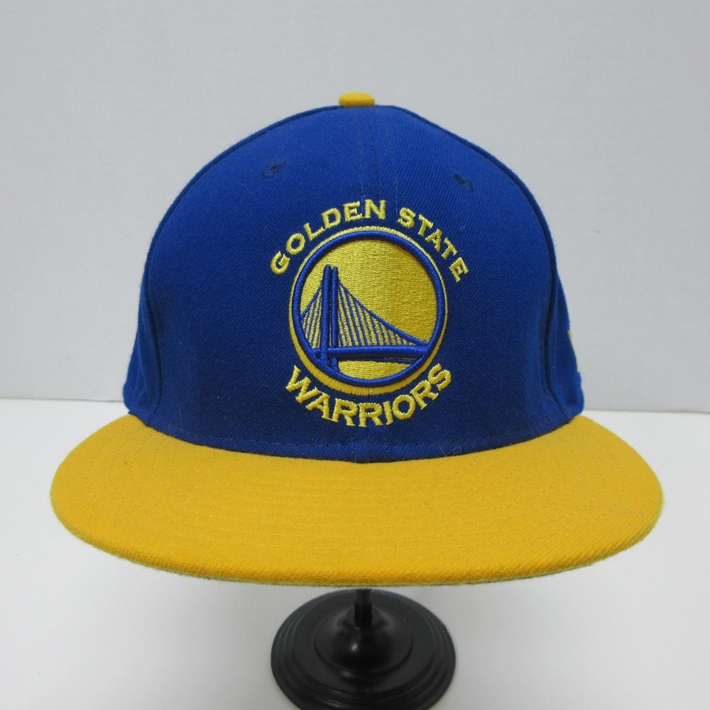 Golden State Warriors Hat Cap Snap Back Blue Yellow NBA Basketball New Era Mens